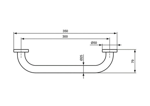 Поручень прямой для ванны Ideal Standard IOM A9126AA