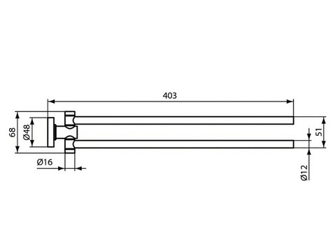 Полотенцедержатель Ideal Standard IOM A9131AA двойной поворотный