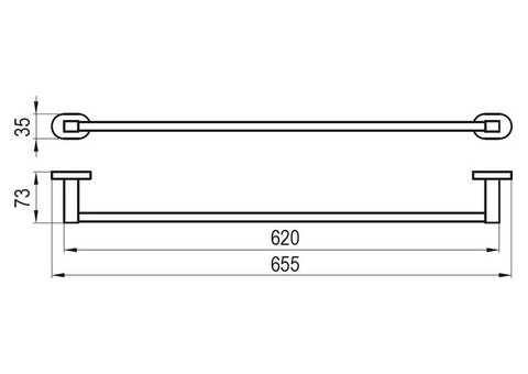Полотенцедержатель Ravak Chrome CR 310.00 66 см одинарный