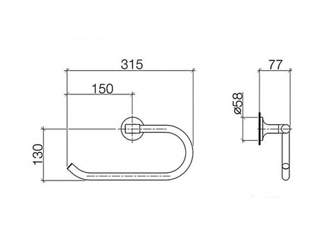 Полотенцедержатель кольцо Dornbracht LaFleur 83.200.955.00