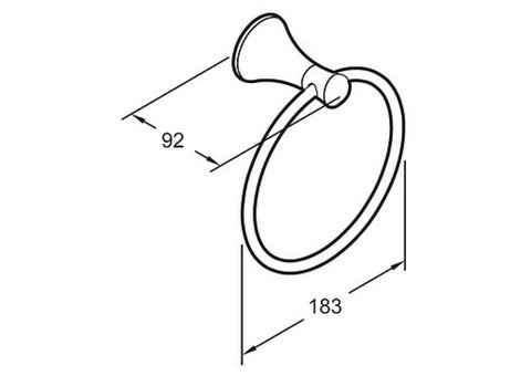 Полотенцедержатель кольцо Jacob Delafon Coralais E13435-CP D18,3 см