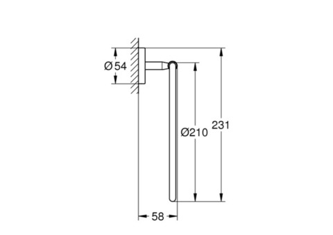 Полотенцедержатель кольцевой Grohe BauCosmopolitan 40460001