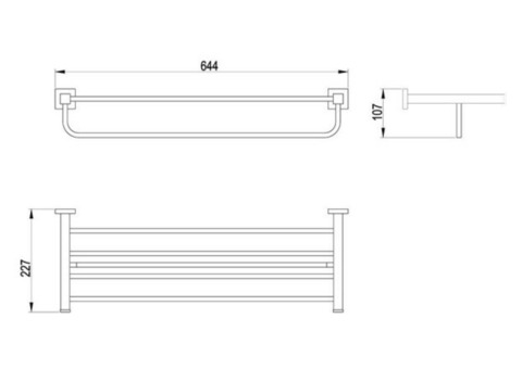 Полка для полотенец Timo Selene 10058/00 chrome