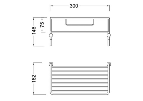 Полка подвесная Timo Nelson 150080/00 chrome с крючком