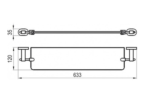 Полочка стеклянная Ravak Chrome CR 500.00 64 см