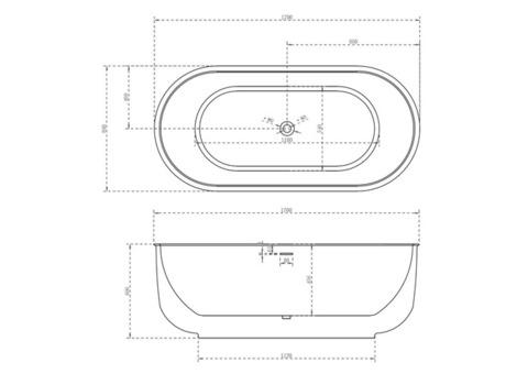 Ванна акриловая Abber AB9244 170х80 см