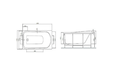 Ванна акриловая Am-Pm Like 150х70 см W80A-150-070W-A