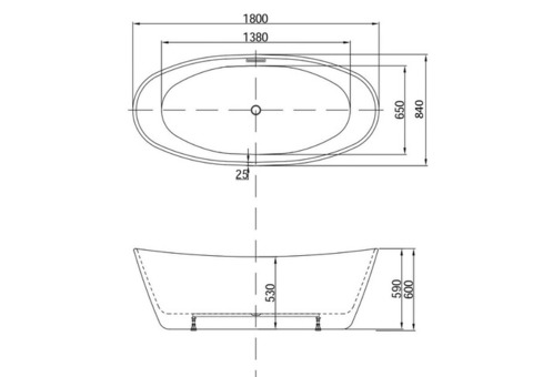 Ванна акриловая Ceruttispa Bella CT8405 180х80х60 см