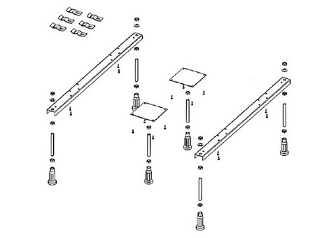 Ножки для ванн Riho Plus POOTSET07 шириной свыше 90 см