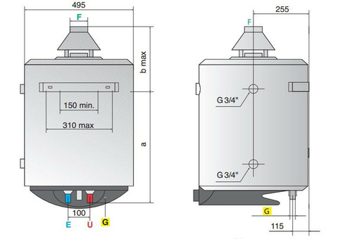 Водонагреватель Ariston S/SGA 100 R накопительный газовый