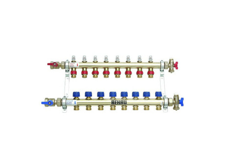 Коллектор распределительный Rehau HKV-D на 7 контуров нержавеющая сталь 12080711002