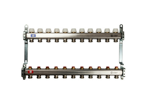 Коллектор распределительный Stout SMS 0922 000011 на 11 контуров без расходомеров