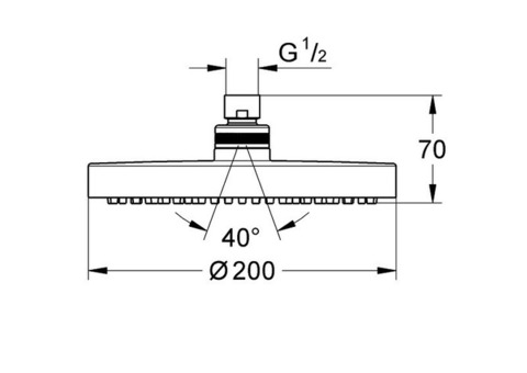 Верхний душ Grohe New Tempesta Cosmopolitan 200 27541001