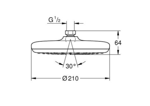 Верхний душ Grohe Tempesta 210 26409000