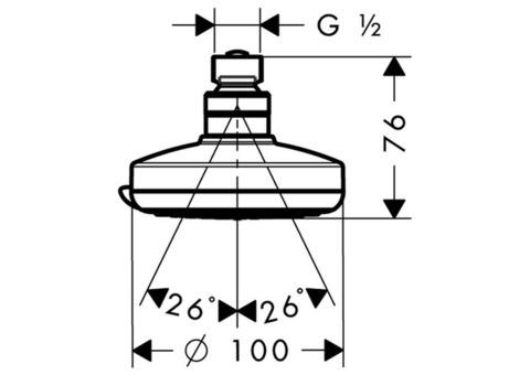 Верхний душ Hansgrohe Croma 100 Vario 27441000
