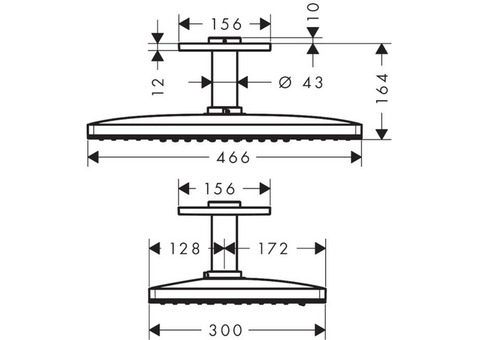 Верхний душ Hansgrohe Rainmaker Select 24002600