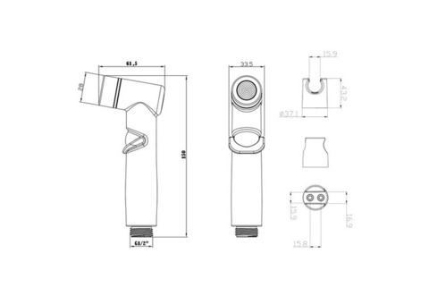 Гигиенический душ Lemark LM8088BL черный