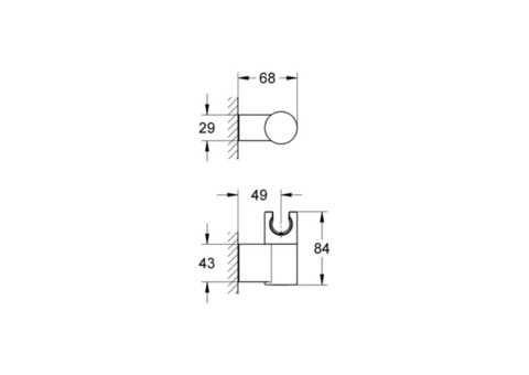 Держатель для душа Grohe Rainshower 27055000 регулируемый