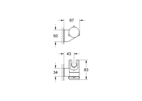 Держатель для душа Grohe Relexa Plus 28623000 регулируемый