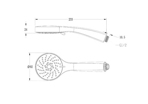 Душевая лейка Lemark LM0813C трехфункциональная