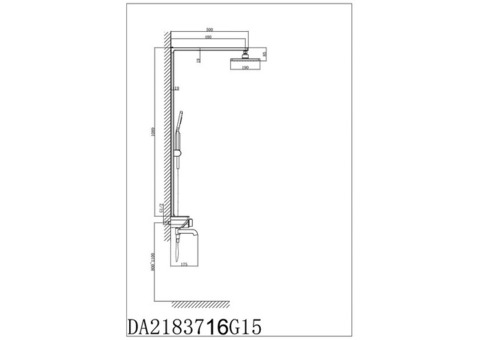 Душевая стойка D&K Bayern.Potsdam DA2183716G15 хром