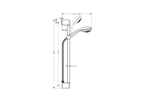 Душевой гарнитур Hansgrohe Crometta 85 Vario Unica'C 27763000