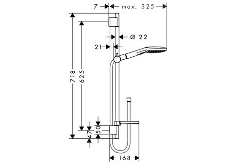 Душевой гарнитур Hansgrohe Raindance Select E 120 26620000