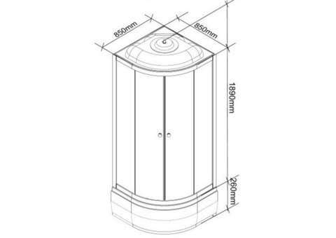 Душевая кабина Parly Classic CM86 850х850х2150 мм