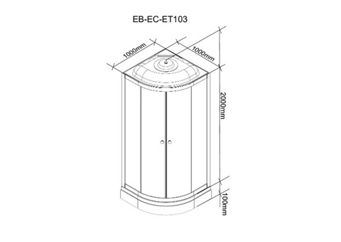 Душевая кабина Parly Classic Эконом EC103 1000х1000х2100 мм