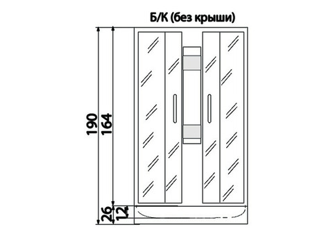 Душевая кабина River Rein 90/26 Б/К МТ 900x900x1900 мм