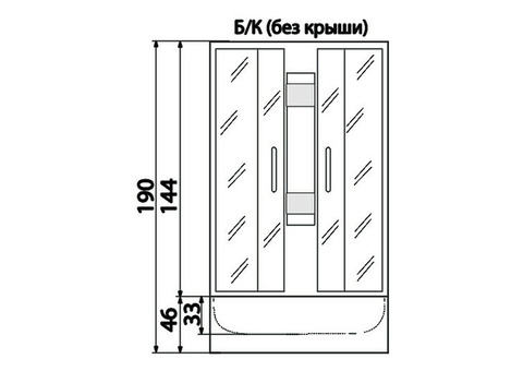 Душевая кабина River Rein 90/46 Б/К МТ 900x900x1900 мм