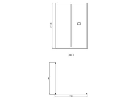 Душевая дверь в нишу Ceruttispa Bella D81T 1950х800 мм