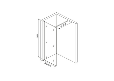 Душевая перегородка Iddis Slide Walk In SLI8CS8i23 800х1950 мм