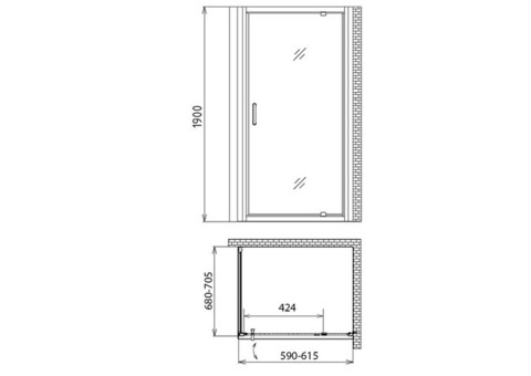 Душевой уголок Gemy Sunny Bay S28120-A70 600х700х1900 мм