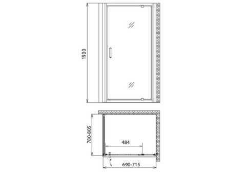 Душевой уголок Gemy Sunny Bay S28130-A80 700х800х1900 мм