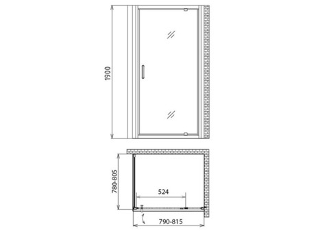 Душевой уголок Gemy Sunny Bay S28150-A80 800х800х1900 мм