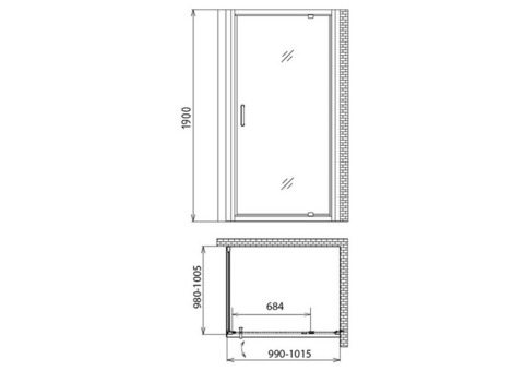 Душевой уголок Gemy Sunny Bay S28160-A100 1000х1000х1900 мм