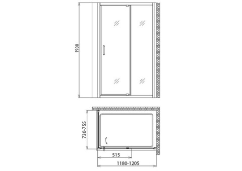 Душевой уголок Gemy Sunny Bay S28191B-A75 1200х750х1900 мм