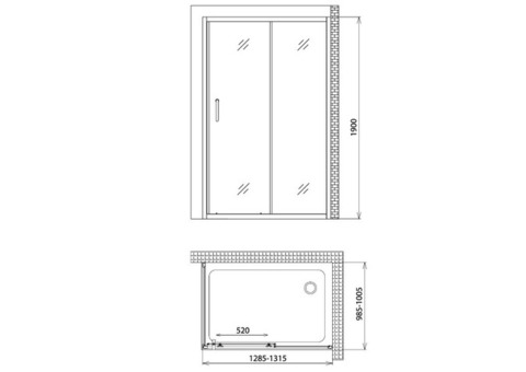 Душевой уголок Gemy Victoria S30191E-A100 1300х1000х1900 мм