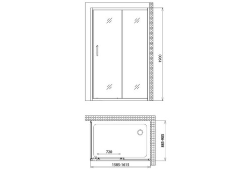 Душевой уголок Gemy Victoria S30191F-A90 1600х900х1900 мм