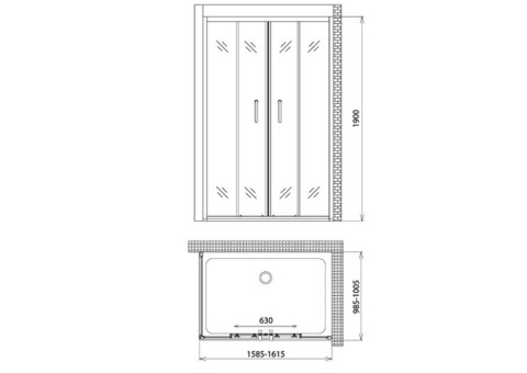 Душевой уголок Gemy Victoria S30192B-A100 1600х1000х1900 мм