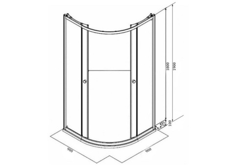 Душевой уголок Parly ZE91 низкий поддон 900х900 мм