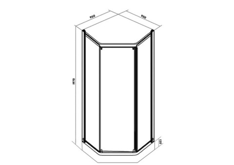 Душевой уголок Parly ZEP91B 900х900х1970 мм