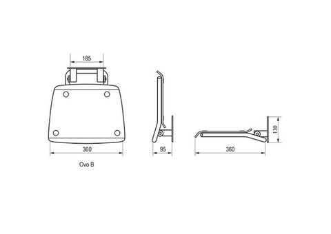 Сиденье универсальное для душа Ravak Ovo B Clear