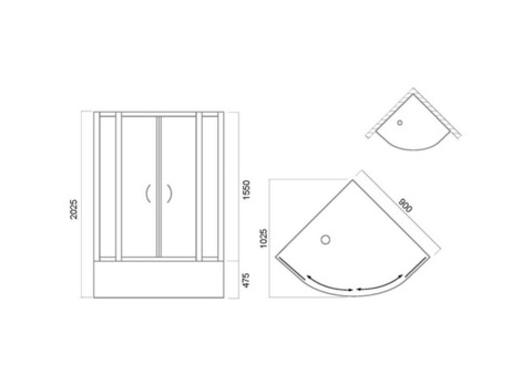 Душевой уголок Am-Pm Sense deep W75E-222A090WF