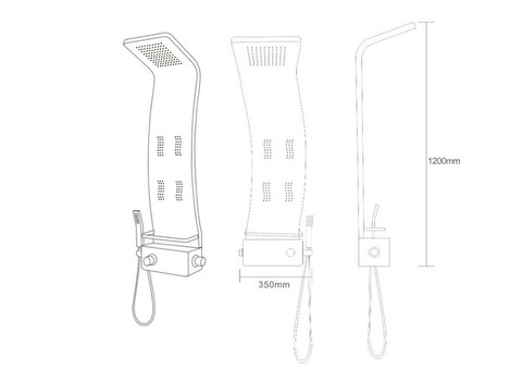 Душевая панель Ceruttispa Adige B MT-5624B