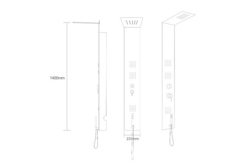 Душевая панель Ceruttispa Tanaro B MT-5665B