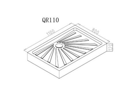 Душевой поддон Ceruttispa QR110 1100х800 мм