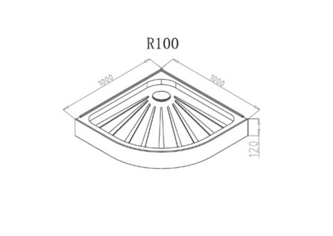 Душевой поддон Ceruttispa R100 1000х1000 мм