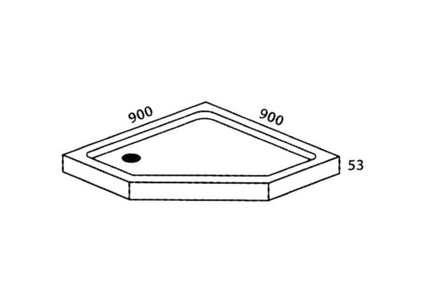 Поддон душевой Rush Palm 90x900 см